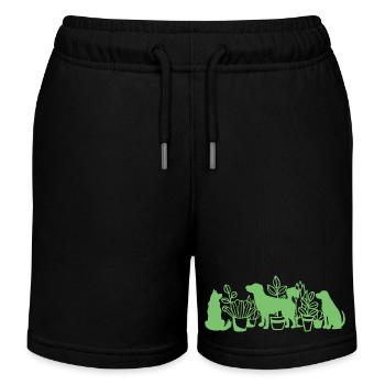 Hundeliebhaber Hundebesitzer - Kinder Organic Joggingshorts Mini Bolter von Stanley/Stella - Schwarz - Vorne