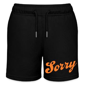 Sorry – Minimalistisches Statement - Kinder Organic Joggingshorts Mini Bolter von Stanley/Stella - Schwarz - Vorne