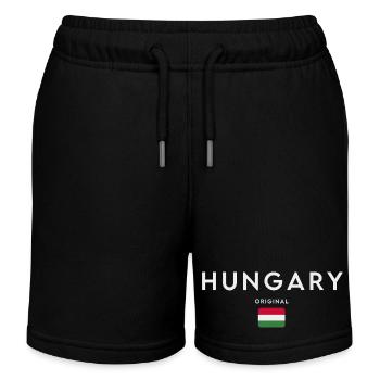 Hungarian flag, Hungarian pride - Kids Organic Sweat Shorts by Stanley/Stella - black - Front