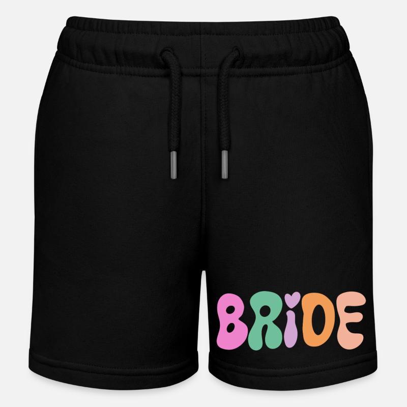 Braut - Kinder Organic Joggingshorts Mini Bolter von Stanley/Stella - Schwarz
