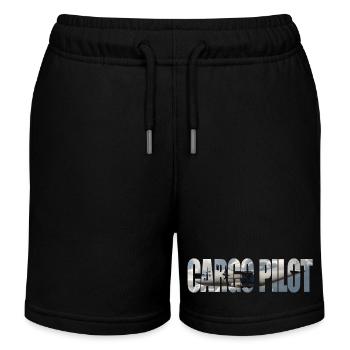 Pilote cargo C-27 - Short de jogging enfant bio Stanley/Stella - noir - Devant