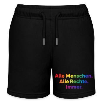 Tous les droits du peuple Déclaration Toujours - Short de jogging enfant bio Stanley/Stella - noir - Devant