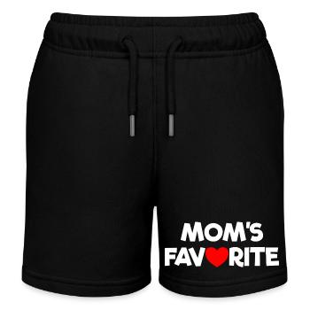 Enfant préféré Chéri de maman Je suis le préféré de maman - Short de jogging enfant bio Stanley/Stella - noir - Devant