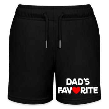Préféré de papa Je suis le préféré de papa - Short de jogging enfant bio Stanley/Stella - noir - Devant
