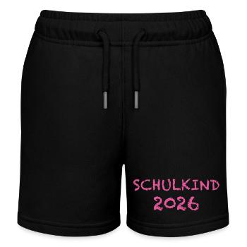 Schoolchild 2026 - Kids Organic Sweat Shorts by Stanley/Stella - black - Front
