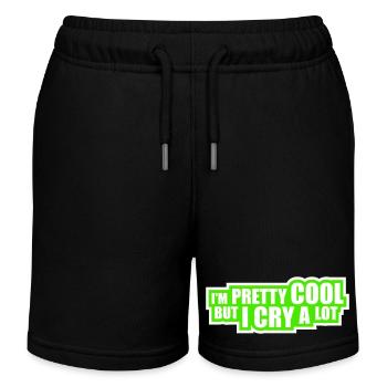 Je suis plutôt cool mais je pleure beaucoup, drôle, émotionnel - Short de jogging enfant bio Stanley/Stella - noir - Devant