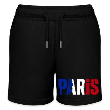 Paris Frankreich - Kinder Organic Joggingshorts Mini Bolter von Stanley/Stella - Schwarz - Vorne