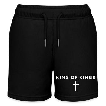 King Of Kings Minimalist Faith Jesus Christian - Kinder Organic Joggingshorts Mini Bolter von Stanley/Stella - Schwarz - Vorne