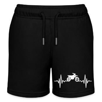 Motocross EKG - Kinder Organic Joggingshorts Mini Bolter von Stanley/Stella - Schwarz - Vorne