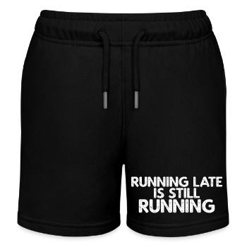 Running Late Is Still Running - Kids Organic Sweat Shorts by Stanley/Stella - black - Front