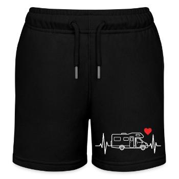 Wohnmobil camping t-shirt camper wohnwagen - Kinder Organic Joggingshorts Mini Bolter von Stanley/Stella - Schwarz - Vorne