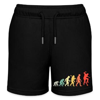 Skateboard Evolution Männer und Jungen Skatboarder - Kinder Organic Joggingshorts Mini Bolter von Stanley/Stella - Schwarz - Vorne