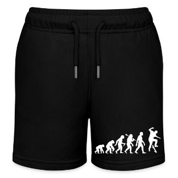 Skateboard Evolution Men's and Boys' Skatboarder - Kids Organic Sweat Shorts by Stanley/Stella - black - Front