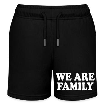 We are family - Short de jogging enfant bio Stanley/Stella - noir - Devant