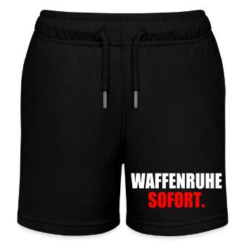 waffenruhe sofort - Kinder Organic Joggingshorts Mini Bolter von Stanley/Stella - Schwarz - Vorne