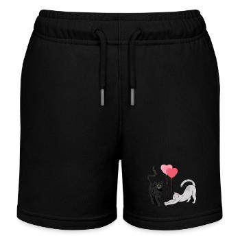 Chats ballons - Short de jogging enfant bio Stanley/Stella - noir - Devant