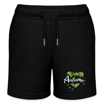 Herbst goldener Herbst Blätter - Kinder Organic Joggingshorts Mini Bolter von Stanley/Stella - Schwarz - Vorne