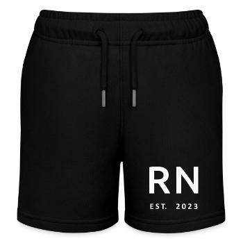 RN Est. 2023 Graduation Étudiante autorisée en soins infirmiers - Short de jogging enfant bio Stanley/Stella - noir - Devant