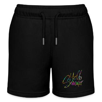 Hello Summer - Kinder Organic Joggingshorts Mini Bolter von Stanley/Stella - Schwarz - Vorne