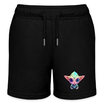 Polygon-Alien - Kinder Organic Joggingshorts Mini Bolter von Stanley/Stella - Schwarz - Vorne