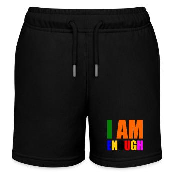 I am enough - Kids Organic Sweat Shorts by Stanley/Stella - black - Front