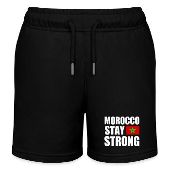 Morocco stay strong - Kinder Organic Joggingshorts Mini Bolter von Stanley/Stella - Schwarz - Vorne