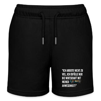 Lustige Sprüche Arbeit Witzige Geschenke Schicht - Kinder Organic Joggingshorts Mini Bolter von Stanley/Stella - Schwarz - Vorne