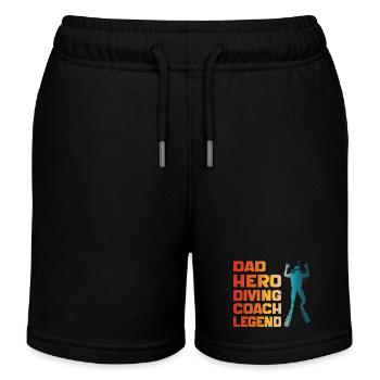 Dad Hero Diving Coach Legend Funny Diving Dad 2024 - Short de jogging enfant bio Stanley/Stella - noir - Devant