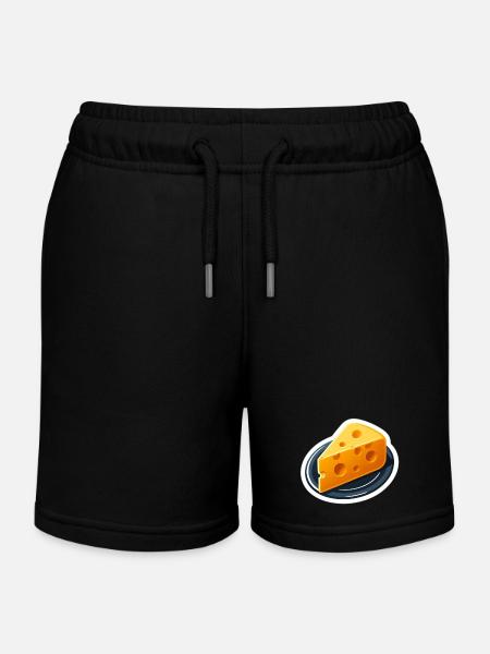 Alles Käse - Kinder Organic Joggingshorts Mini Bolter von Stanley/Stella - Schwarz