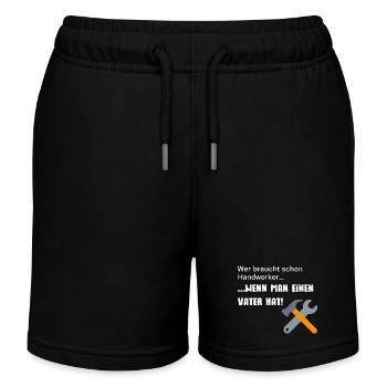 Handwerker Vater - Kinder Organic Joggingshorts Mini Bolter von Stanley/Stella - Schwarz - Vorne