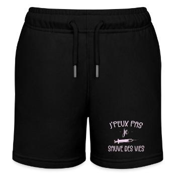 Ich kann keine Leben retten - Kinder Organic Joggingshorts Mini Bolter von Stanley/Stella - Schwarz - Vorne