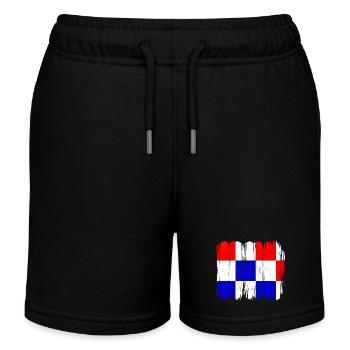 Kroatien hrvatska kroatien hrv hr zagreb geteilte Flagge - Kinder Organic Joggingshorts Mini Bolter von Stanley/Stella - Schwarz - Vorne