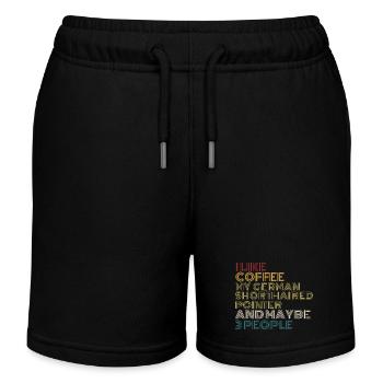Kaffeeliebhaber Deutsch-Kurzhaar-Vorstehhundbesitzer - Kinder Organic Joggingshorts Mini Bolter von Stanley/Stella - Schwarz - Vorne