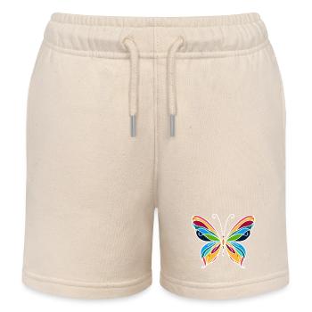 Papillon - Short de jogging enfant bio Stanley/Stella - écru doux - Devant