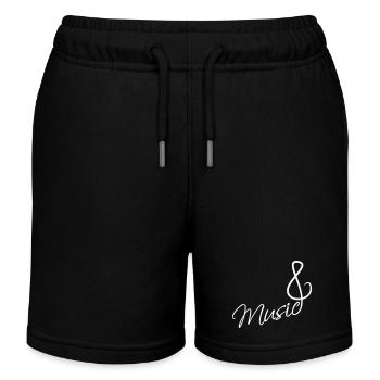 Musik Notenschlüssel Note Melodie Musiknote Audio - Kinder Organic Joggingshorts Mini Bolter von Stanley/Stella - Schwarz - Vorne
