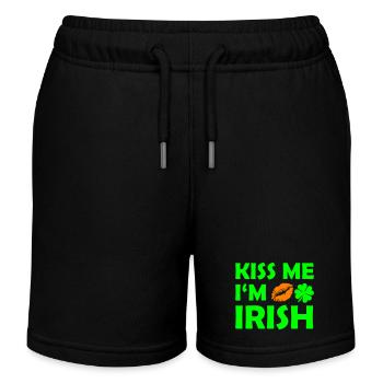 kiss me im irish - Kinder Organic Joggingshorts Mini Bolter von Stanley/Stella - Schwarz - Vorne