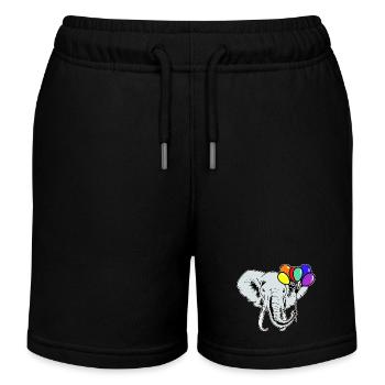 Eléphants Elargissements Ballons LGBT Gay Pride - Short de jogging enfant bio Stanley/Stella - noir - Devant