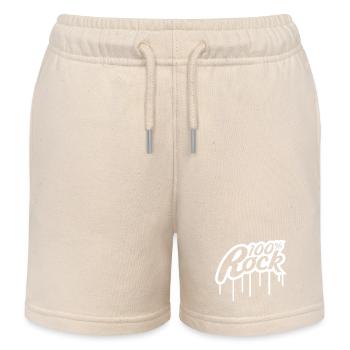 100% Percent Musique Rock Timbre Graffiti Drops - Short de jogging enfant bio Stanley/Stella - écru doux - Devant