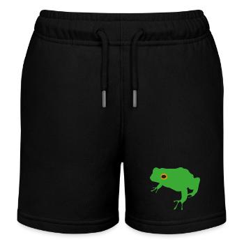 Frog - Kids Organic Sweat Shorts by Stanley/Stella - black - Front