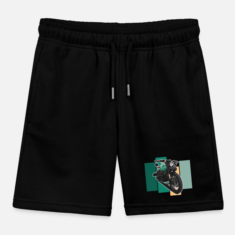 Bobber // Custom // Motorcycle Kids Organic Sweat Shorts by Stanley/Stella