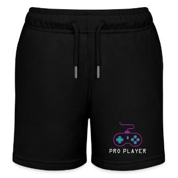 Pro Player Gamer - Kinder Organic Joggingshorts Mini Bolter von Stanley/Stella - Schwarz - Vorne