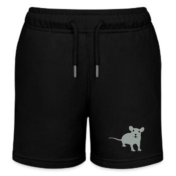 Ratte - Kinder Organic Joggingshorts Mini Bolter von Stanley/Stella - Schwarz - Vorne