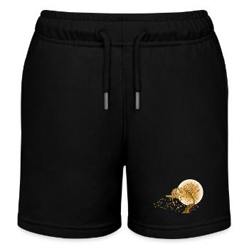 Japan Japanisch Mode Style 03 - Kinder Organic Joggingshorts Mini Bolter von Stanley/Stella - Schwarz - Vorne