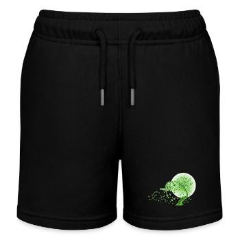 Japan Japanese Fashion Bonsai Moon Fantasy - Kids Organic Sweat Shorts by Stanley/Stella - black - Front
