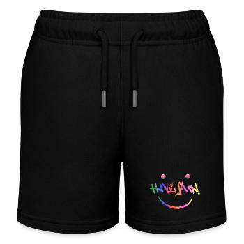 Have fun - Kids Organic Sweat Shorts by Stanley/Stella - black - Front