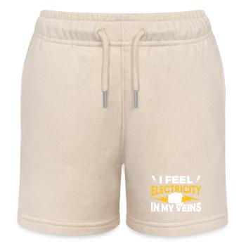 Electrician - Kids Organic Sweat Shorts by Stanley/Stella - soft Ecru - Front