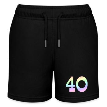 Geburtstagsgeschenk, 40 pastell Verlauf - Kinder Organic Joggingshorts Mini Bolter von Stanley/Stella - Schwarz - Vorne