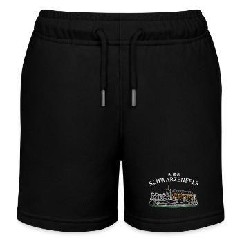 Burg Schwarzenfels, Sinntal, Spessart, Hessen - Kinder Organic Joggingshorts Mini Bolter von Stanley/Stella - Schwarz - Vorne