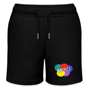 MAÎTRESSE. MERCI. MERCI MAÎTRESSE - Short de jogging enfant bio Stanley/Stella - noir - Devant