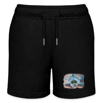 Der Traum von der Insel - Kinder Organic Joggingshorts Mini Bolter von Stanley/Stella - Schwarz - Vorne